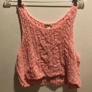 Forever 21 Pink Sweater Crop Top